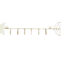 Porte-manteaux flèche métal doré ARROW HELIO FERRETTI