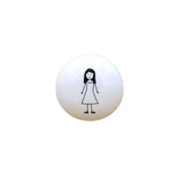 Patère bouton céramique décor femme WENKO – Image 2