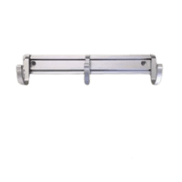 Patère réglable à 3 crochets en aluminium brossé
