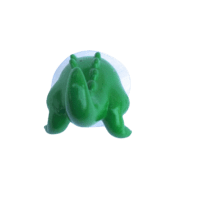 Patère ventouse dos et pattes de crocodile vert