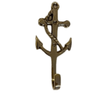 Patère ancre marine laiton doré