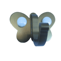 Patère color design aluminium papillon brun