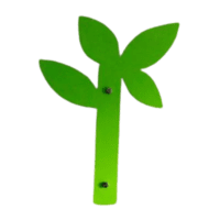 Porte-manteau design feuille verte