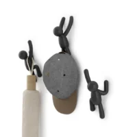 Patères murales : set de 3 BUDDY HOOKS noir UMBRA