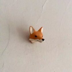 Patere renard roux resine à fixer au mur collection ZOO de CapVenture, chez 1001 Patères