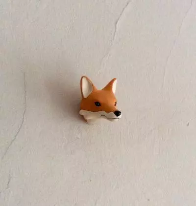 Patere renard roux resine à fixer au mur collection ZOO de CapVenture, chez 1001 Patères