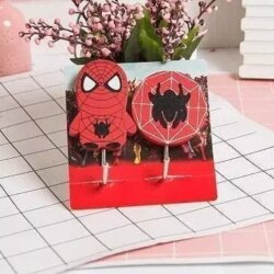 Patère spiderman rouge crochet métal super héros, set de 2, 1001 Patères
