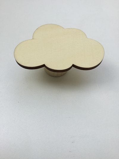 Patère design nuage en bois naturel