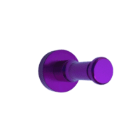 Patere tige color aluminium mauve design