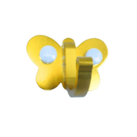 Patère color design aluminium papillon doré