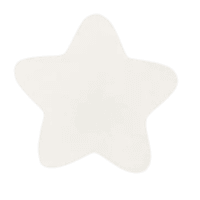 Patère design étoile blanche en bois