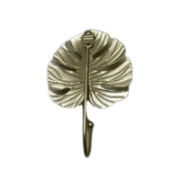 Patère dorée décorative feuille métallique – Image 2