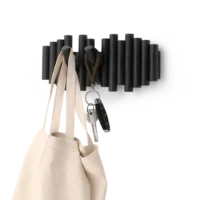 Porte manteau mural bois noir PICKET UMBRA
