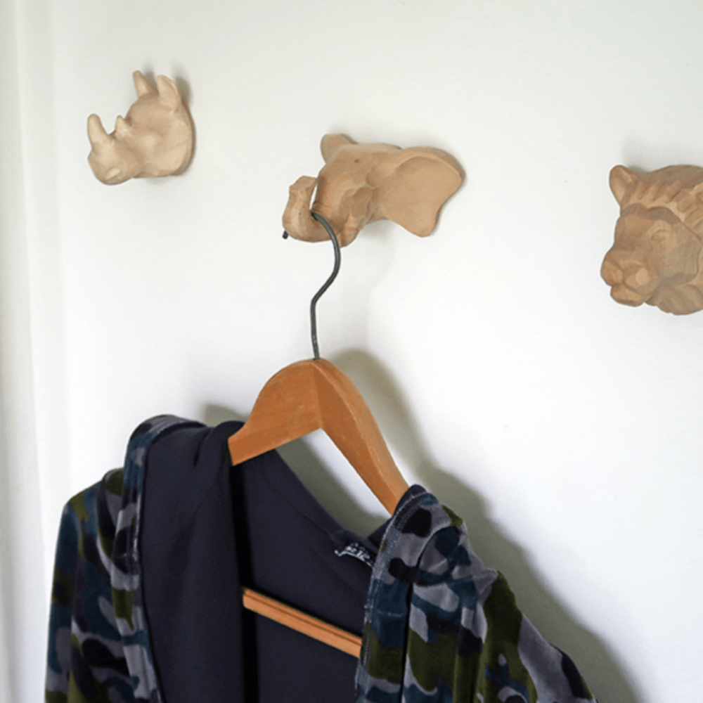 Porte-manteau Mural En Bois Et Laiton – 3 Patères – 40 Cm De Long, 17 Cm De Large – Occasion