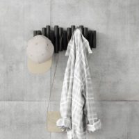 Porte manteau mural bois noir PICKET UMBRA – Image 2