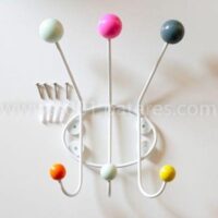 Porte manteaux deco design 6 boules multicolor kit dans le site N°1 de patère et porte-manteaux de france