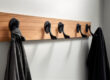 porte manteaux mural bois et metal