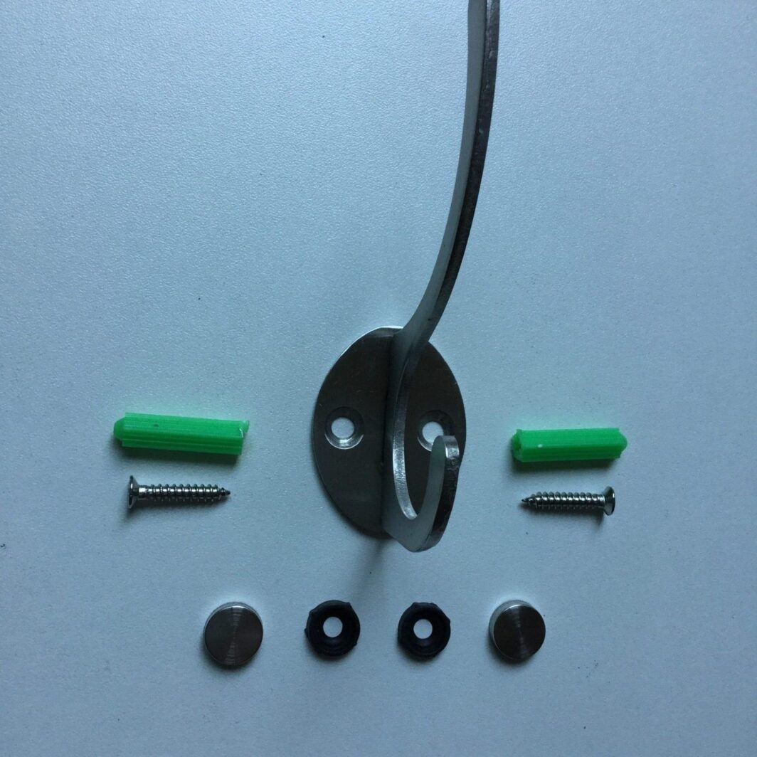 Crochet double aluminium brosse dans le site N°1 de patère et porte-manteaux de france
