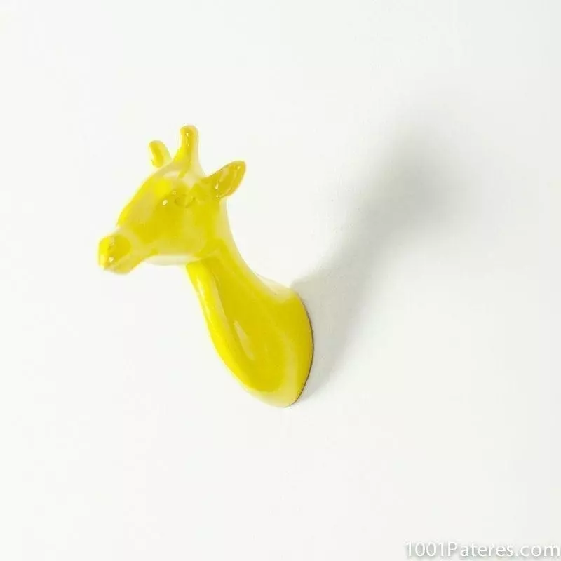 Patère en forme de tête de girafe jaune brillante CapVenture