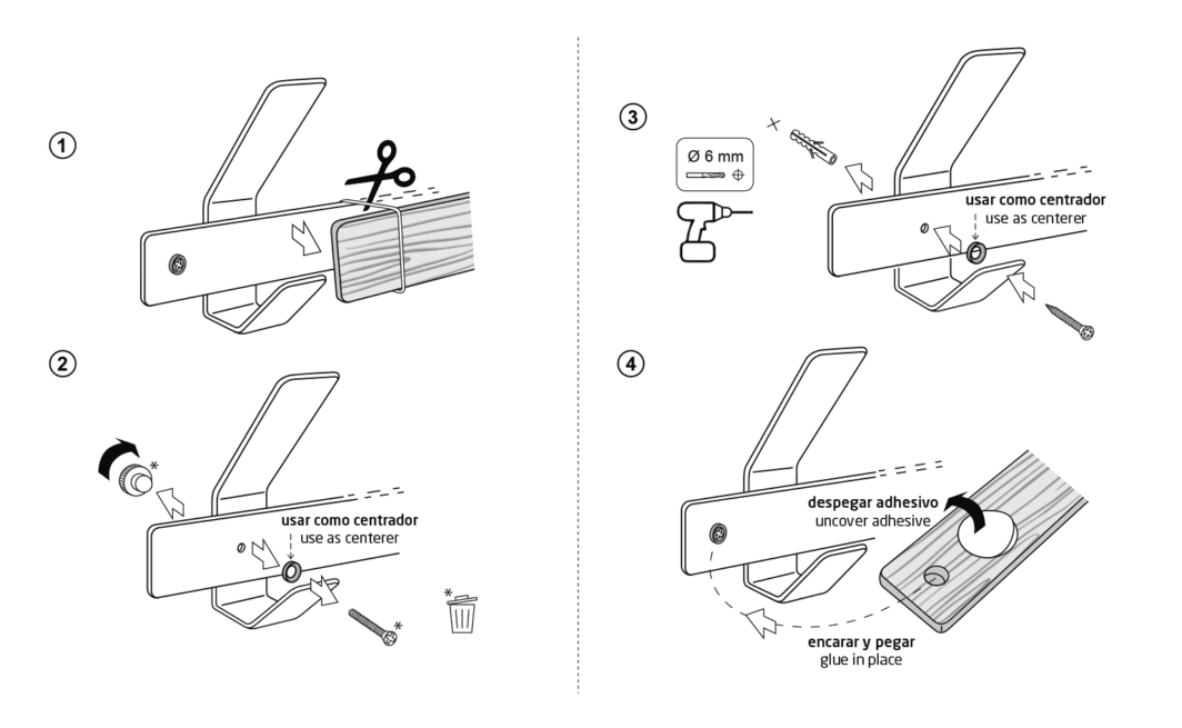 Instruction montage porte-manteaux bois métal NESU