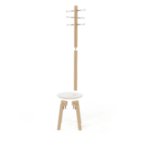 PILLAR STOOL UMBRA bois naturel porte-manteaux