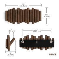 Patères amovibles bois vieilli PICKET UMBRA