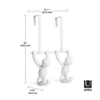 Sur-porte double BUDDY blanc UMBRA