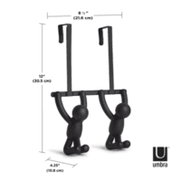 Sur-porte double BUDDY noir UMBRA