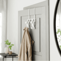 Patères BUDDY double sur-porte blanc UMBRA