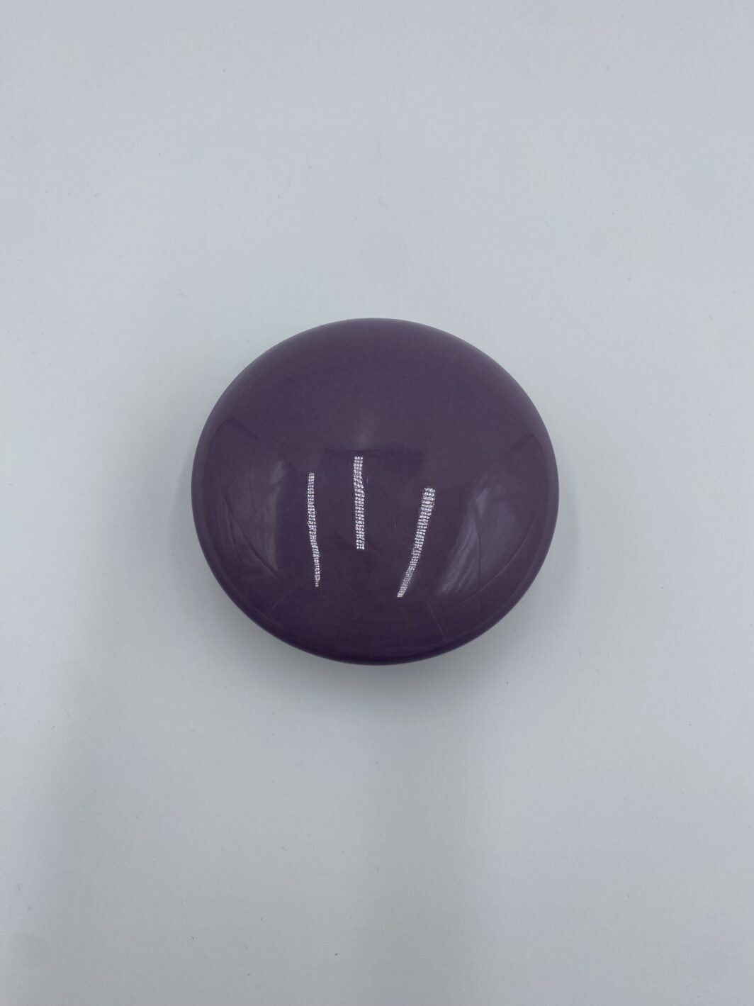 Patère bouton céramique 9 cm mauve