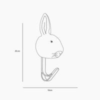Lapin peluche WILD and SOFT patère en bambou
