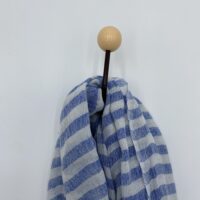 Patère aimantée vintage marron boule beige