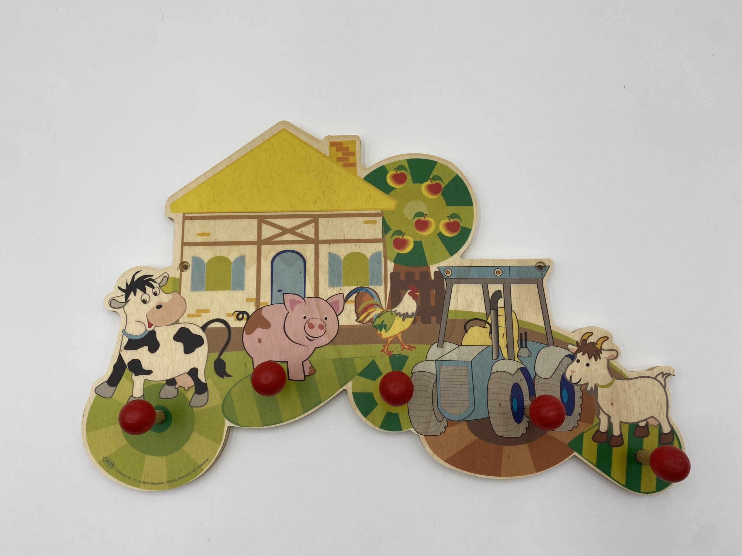 Porte-manteaux 5 patères animaux ferme HESS