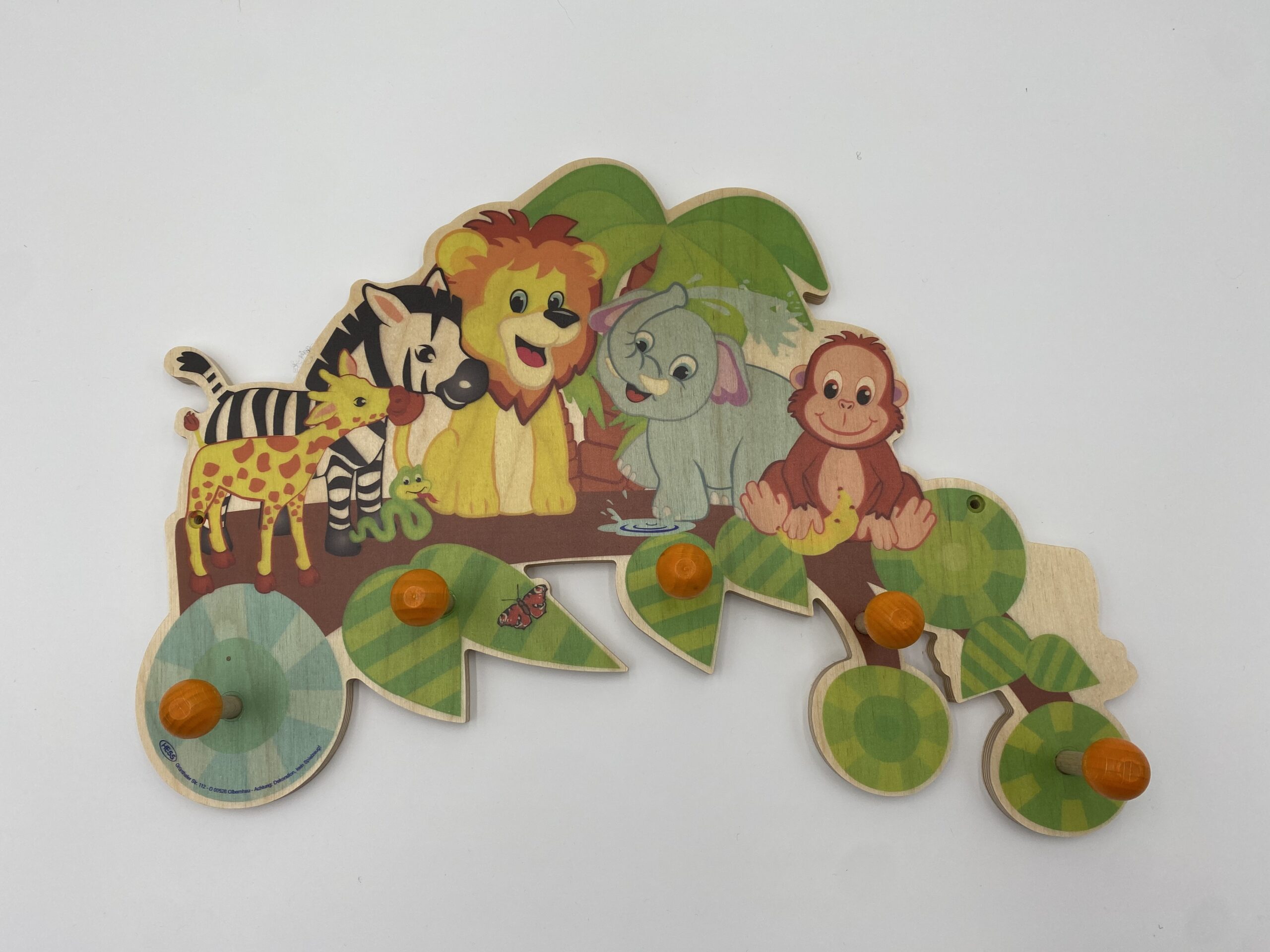 Porte-manteaux 5 patères animaux savane HESS