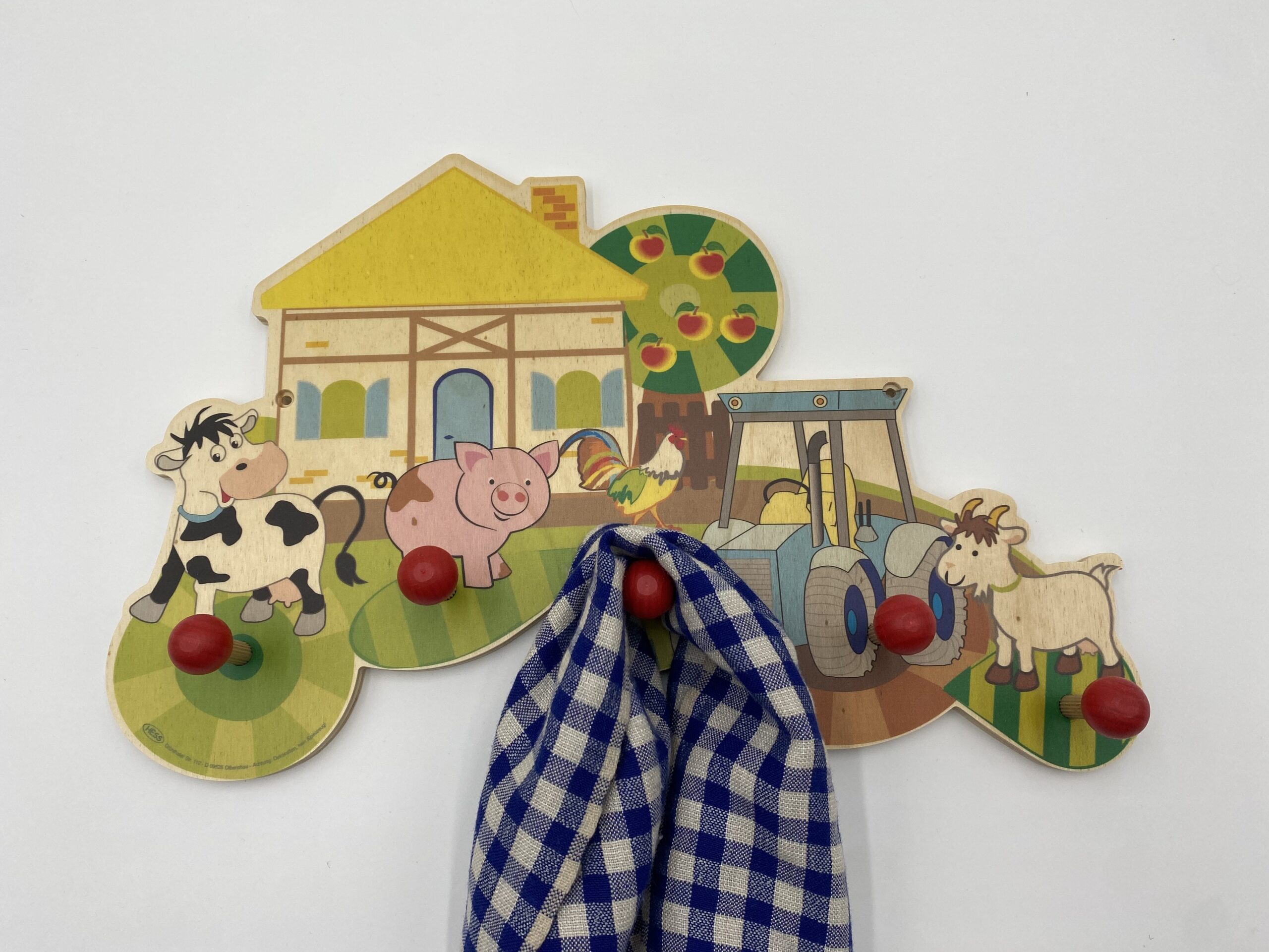 Porte-manteaux animaux ferme chambre enfant en bois HESS