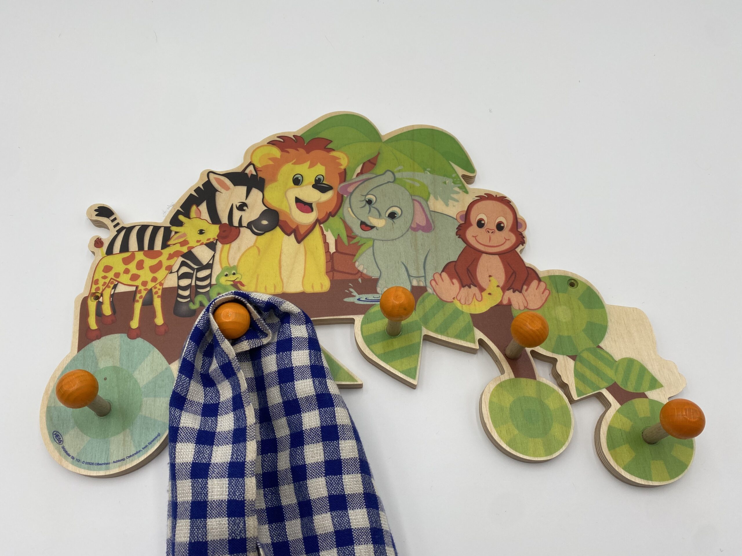 Porte-manteaux animaux savane chambre enfant en bois HESS