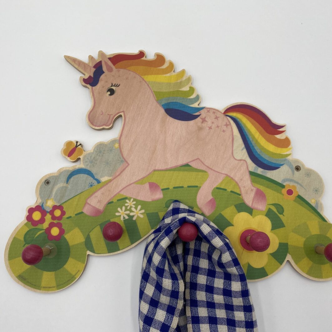Porte-manteaux licorne chambre enfant en bois HESS
