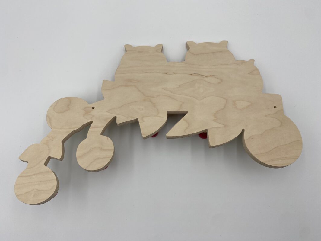 Porte-manteaux mural en bois HESS chouettes