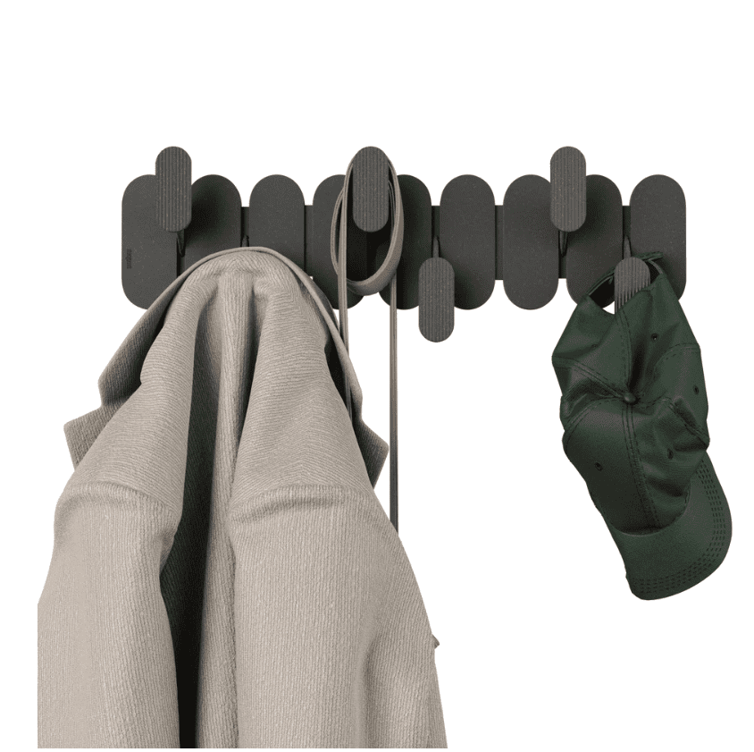 Patère murale 6 accroches TEMPO UMBRA noir