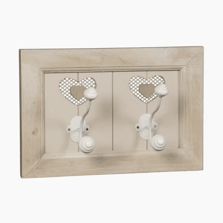 Porte-manteau vintage coeur country ambiente haus