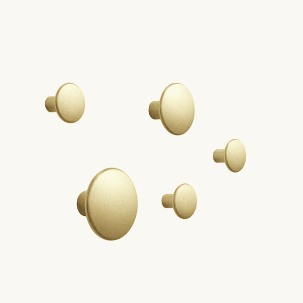 The Dots métal dorées 5 patères MUUTO