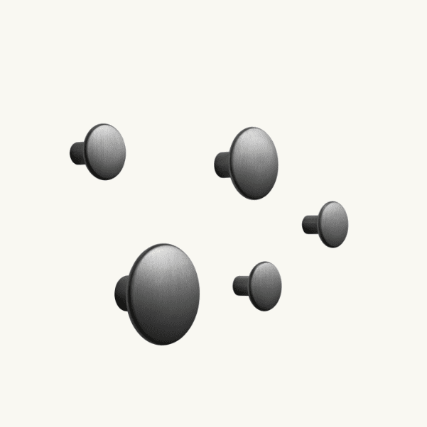 The Dots métal noir 5 patères MUUTO